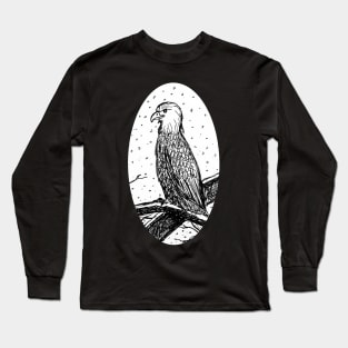 Eagle in Snow - Large Long Sleeve T-Shirt